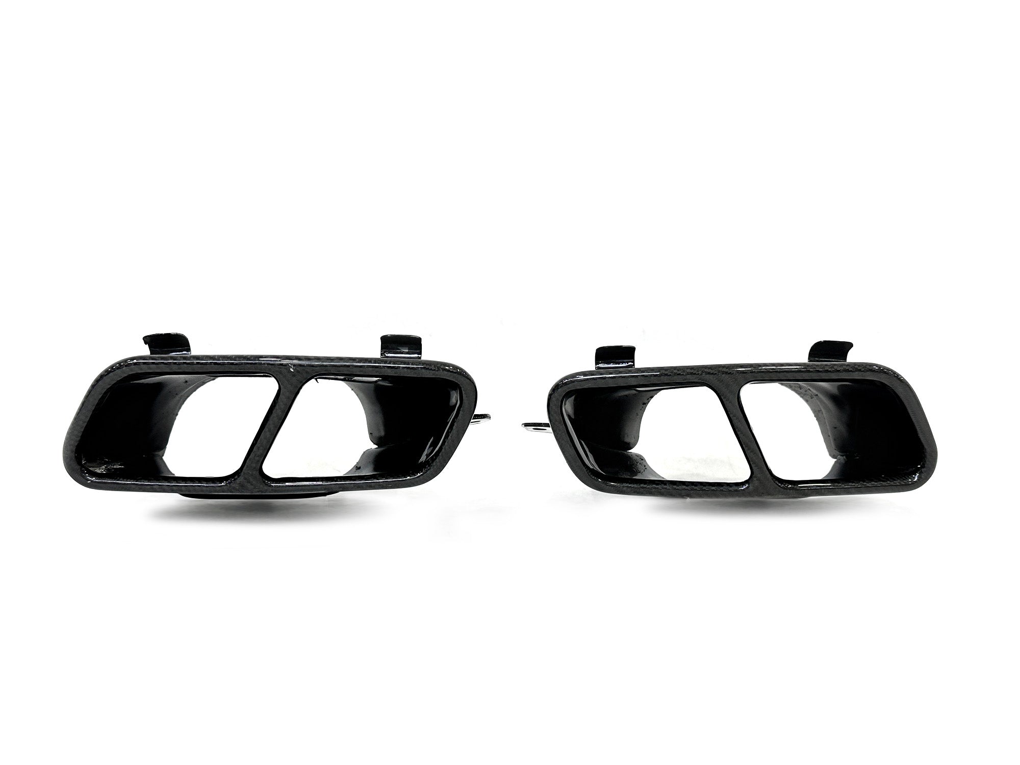 NEU Schwarz Carbon Auspuffblenden für Mercedes Benz W176 A45 AMG CLA 45 AMG C117 GLA45 AMG et249