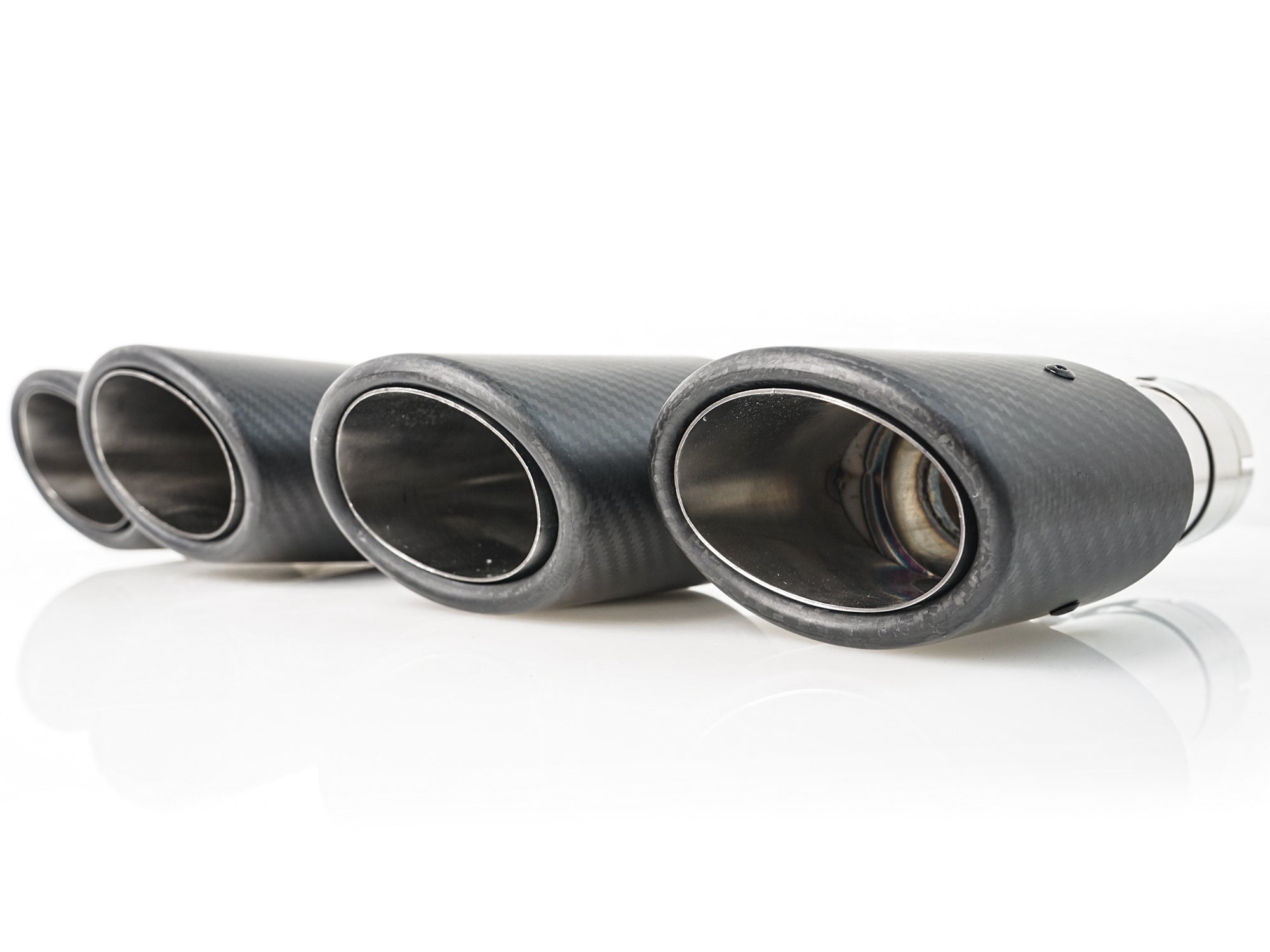 NEU Matt Carbon Duplex Sportauspuff Auspuffblenden Endrohre für AUDI VW Universal 48-52mm et259