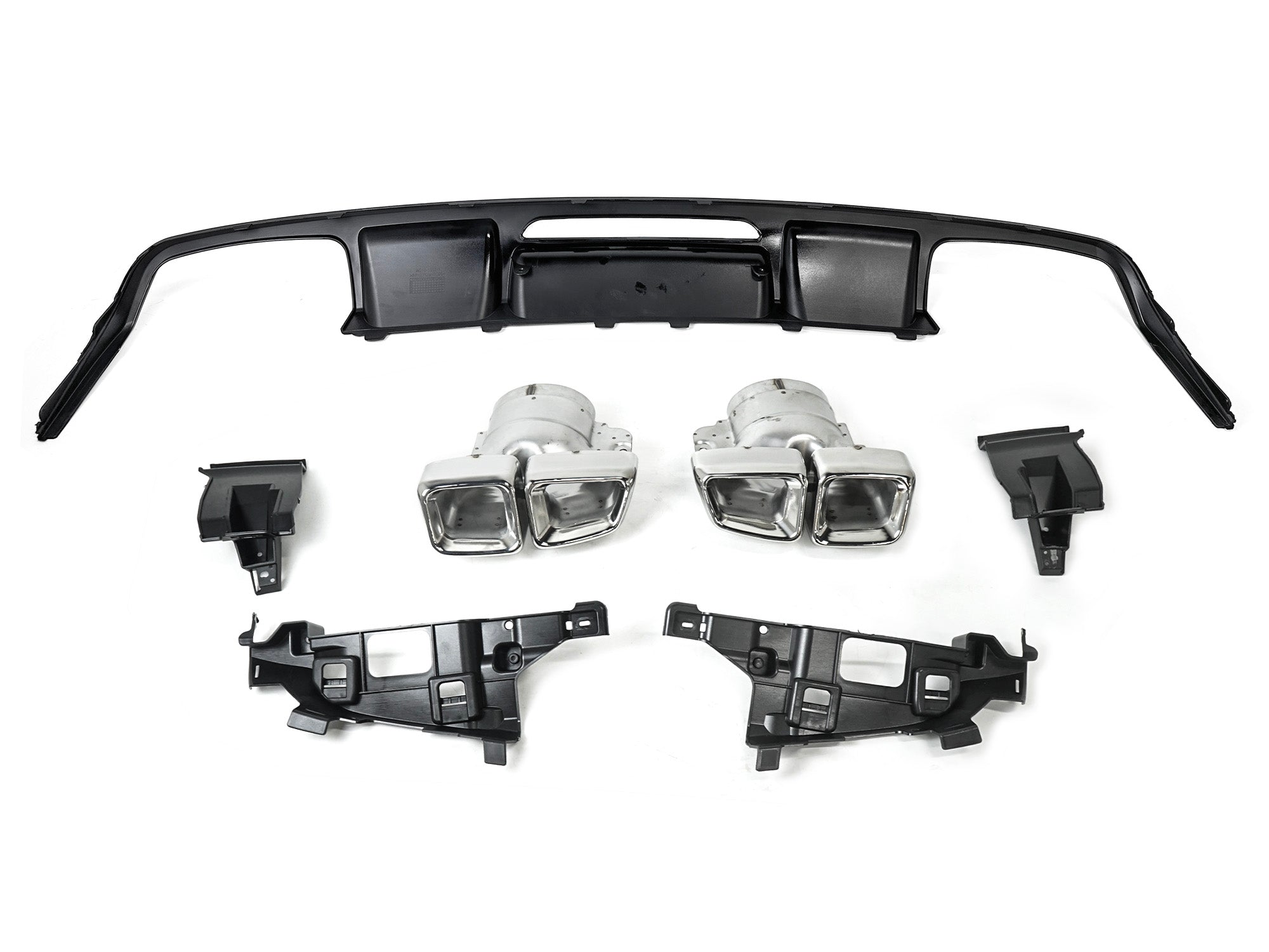 Heckdiffsor Endrohre Chrom für Mercedes CLS W218 C218 AMG Line 2011-2017