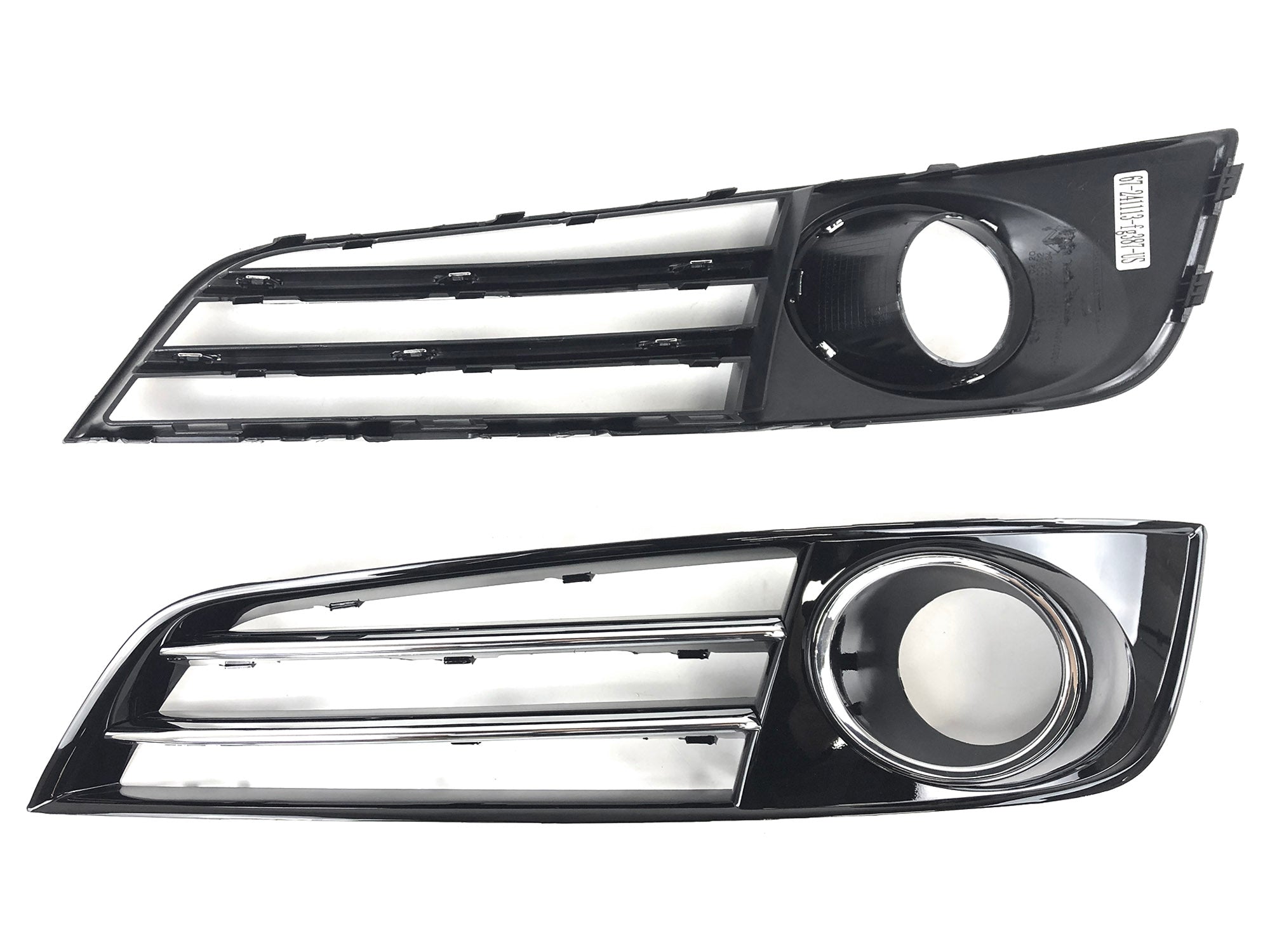 Lüftungsgitter Blenden Grill Gitter Schwarz Chrom für Audi A8 D4 4H 09-13 vor Facelift