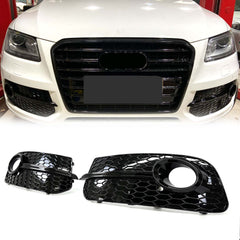 Lüftungsgitter Nebelscheinwerfer Grill Schwarz für Audi Q5 8R Serien. 2013-2017