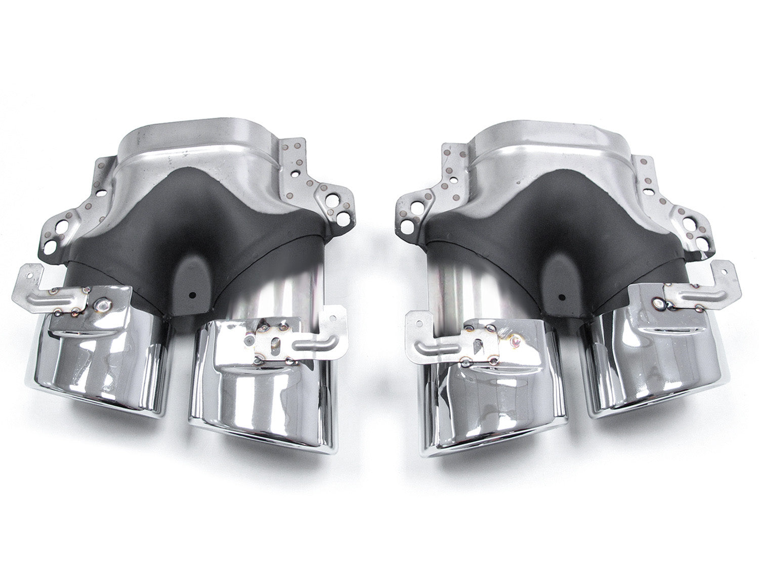 NUR FÜR BENZIN Diffusor Heckdiffusor + Auspuff Chrom für Mercedes E-Klasse W213 AMG Line MODF ab 07.2020 di125