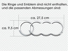 Grill Wabengrill Kühlergrill Schwarz für AUDI A4 B8 Limo Avant 2007-2011 fg197