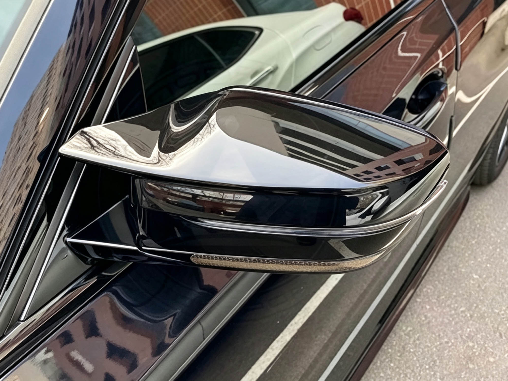 L+ R Schwarz Spiegelkappen Außenspiegel für BMW G42 G20 G21 G22 G23 G26 G30 G31 G11 G14 G15 G16