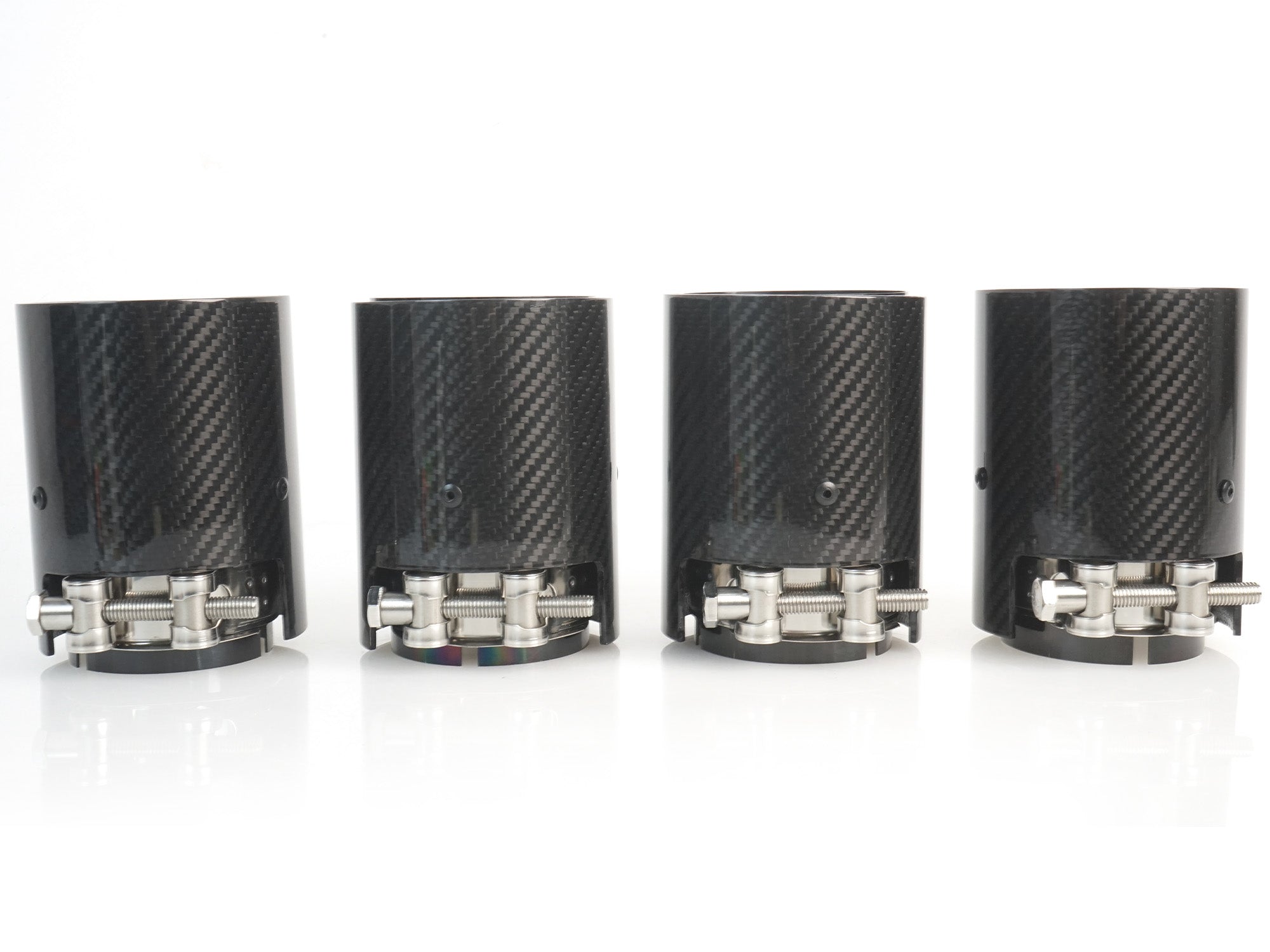 4x Auspuffblende Endrohre Carbon Schwarz für BMW M3 F80 M4 F82 65-67mm Rohr
