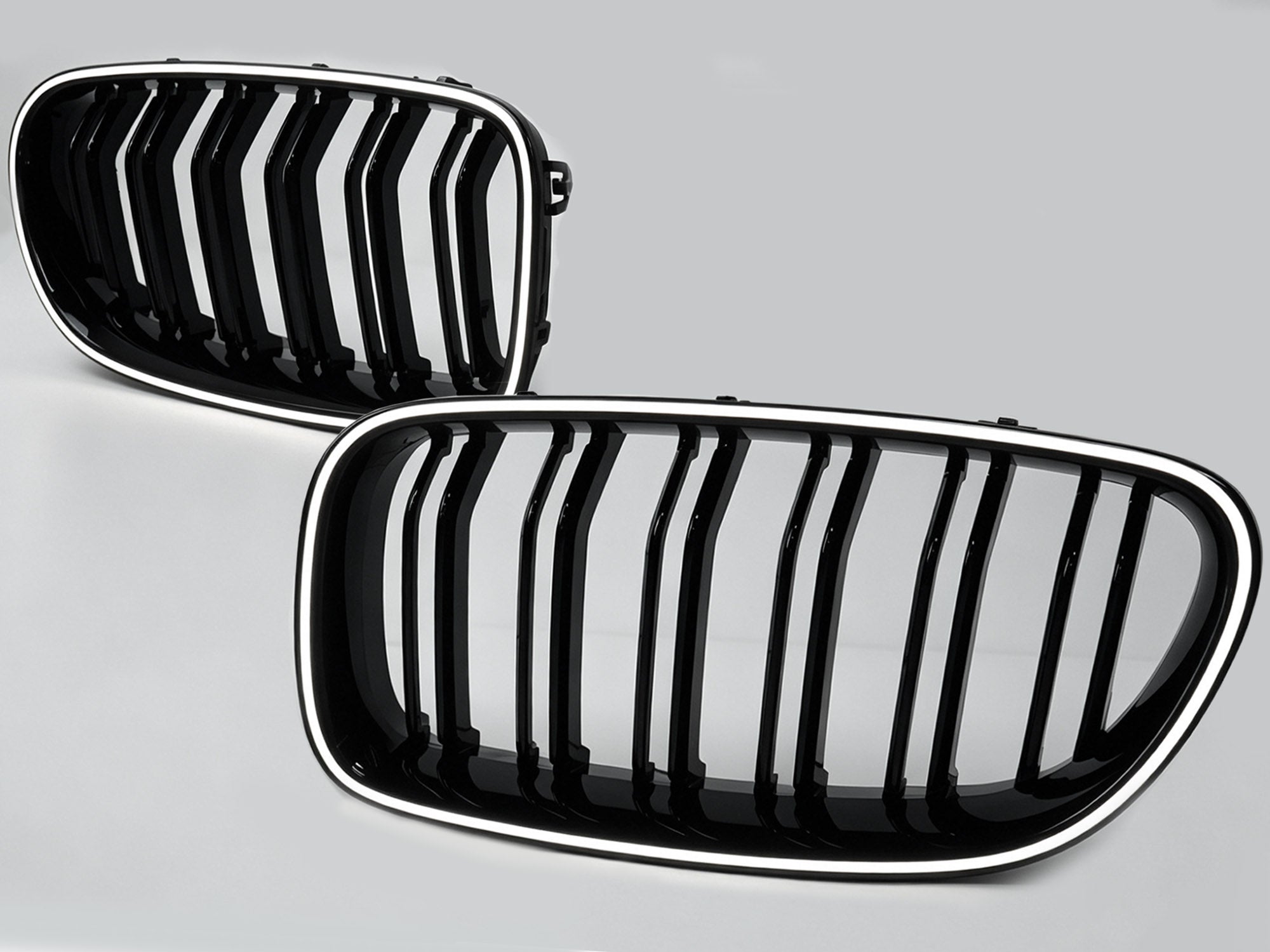 Schwarz LED Kühlergrill Grill Frontgrill für BMW 5er F10 F11 2011-2017