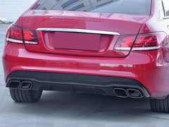 Schwarz Heckdiffusor + Auspuffblenden für Mercedes C207 Coupe A207 Cabrio E250 E350 AMG Line 2013-2017