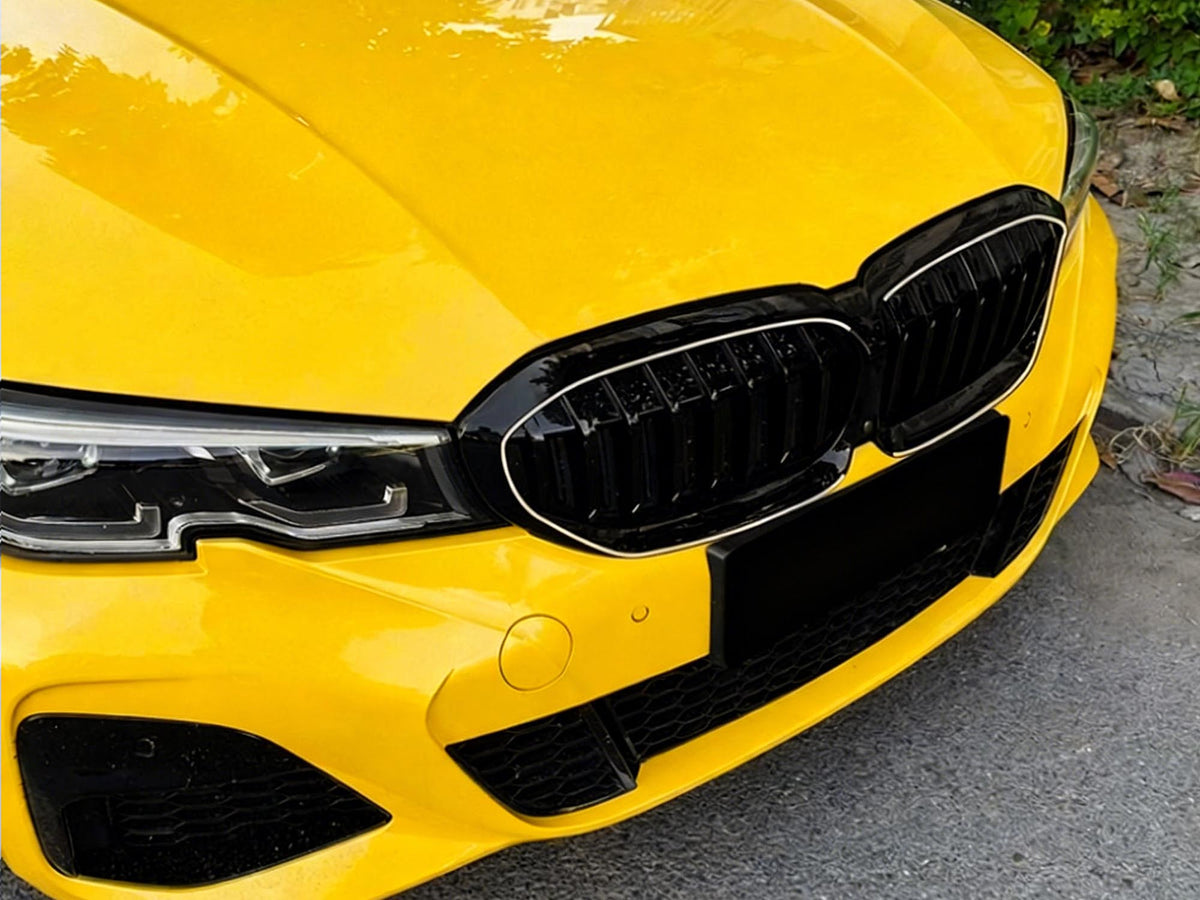 Schwarz LED Kühlergrill Grill Frontgrill für BMW 3er G20 G21 2019-2022 vor LCI