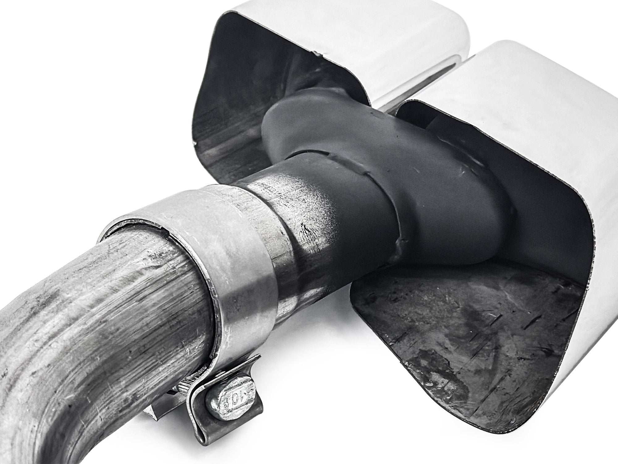 Chrom Auspuffblenden Doppelrohr Endrohre Performance für AUDI Q7 4M 2016-2019