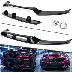 Schwarz Stoßstange Spoiler Lippe Frontspoiler für BMW X6 G06 M Paket 19-25