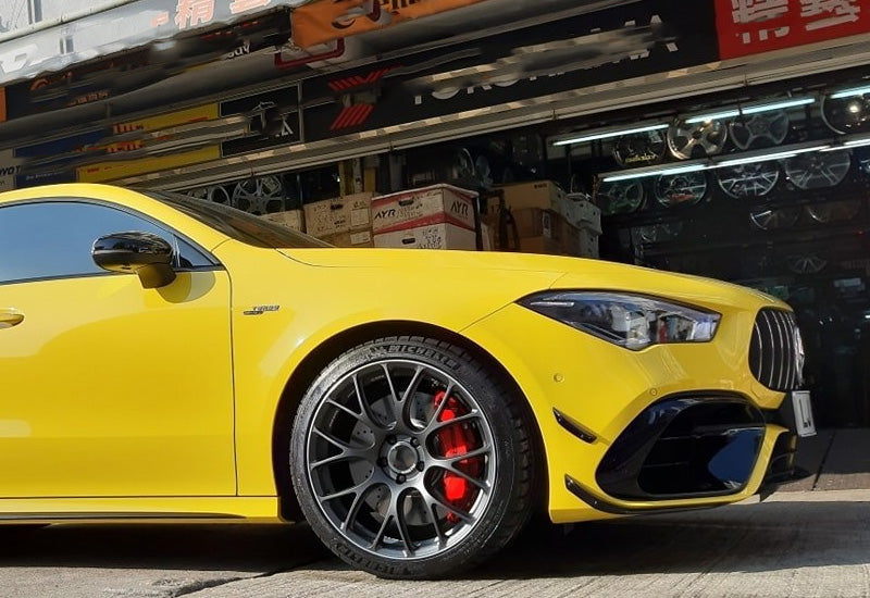 Vorne Stoßstange Rahmen Lüftungsgitter Schwarz für Mercedes C118 CLA45 AMG 2020+