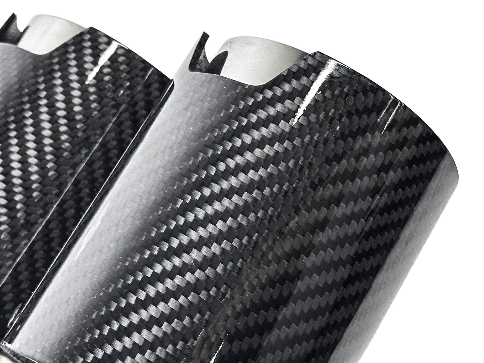 Carbon Chrom Doppel Endrohre Auspuffblenden Auspuff 4 Rohr Duplex für 5er F10 F11 535i 535d