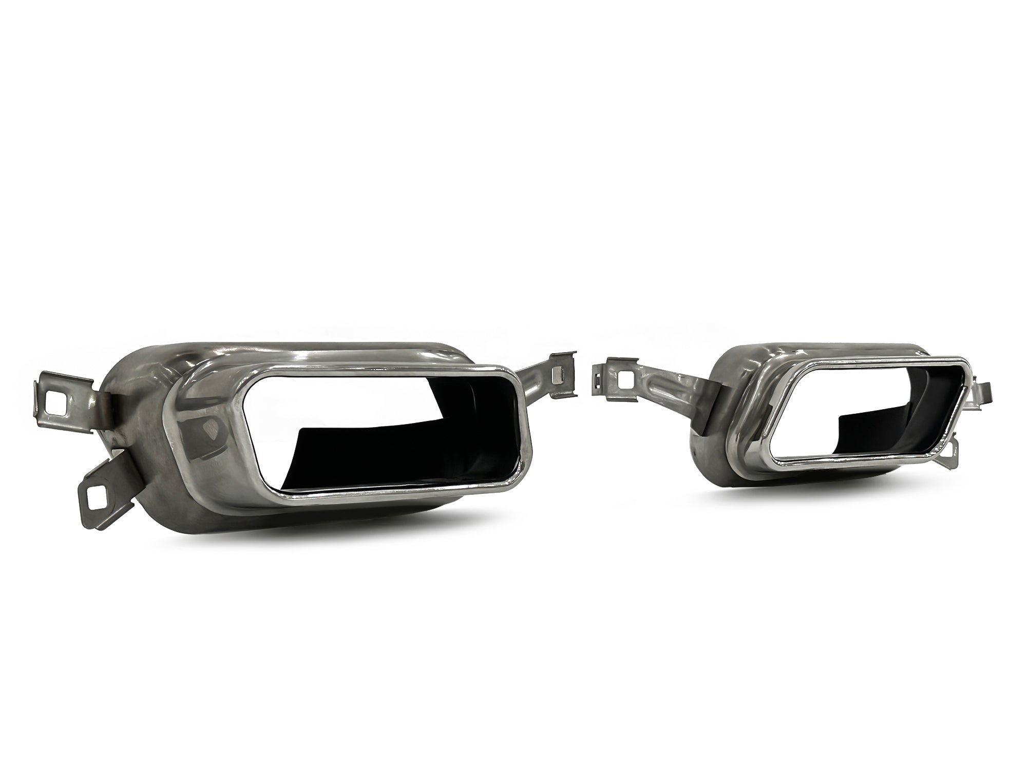 NEU Sport Optik Auspuffblenden Endrohr Auspuff Chrom Passend für 7er F01 F02 08-15 et239