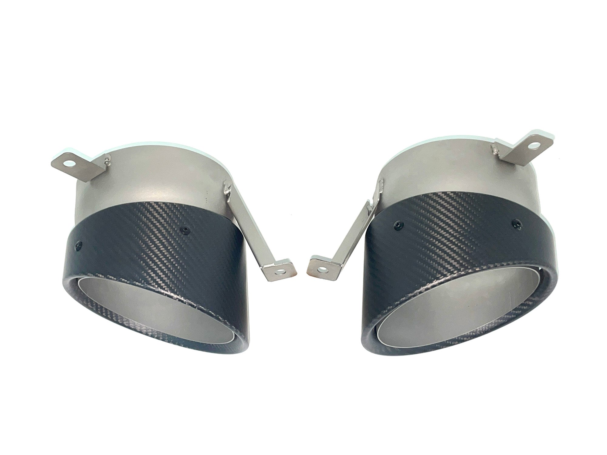 NEU Matt Carbon Fiber Auspuffblende Endrohre Sportauspuff für AUDI R8 V10 12-15 et277