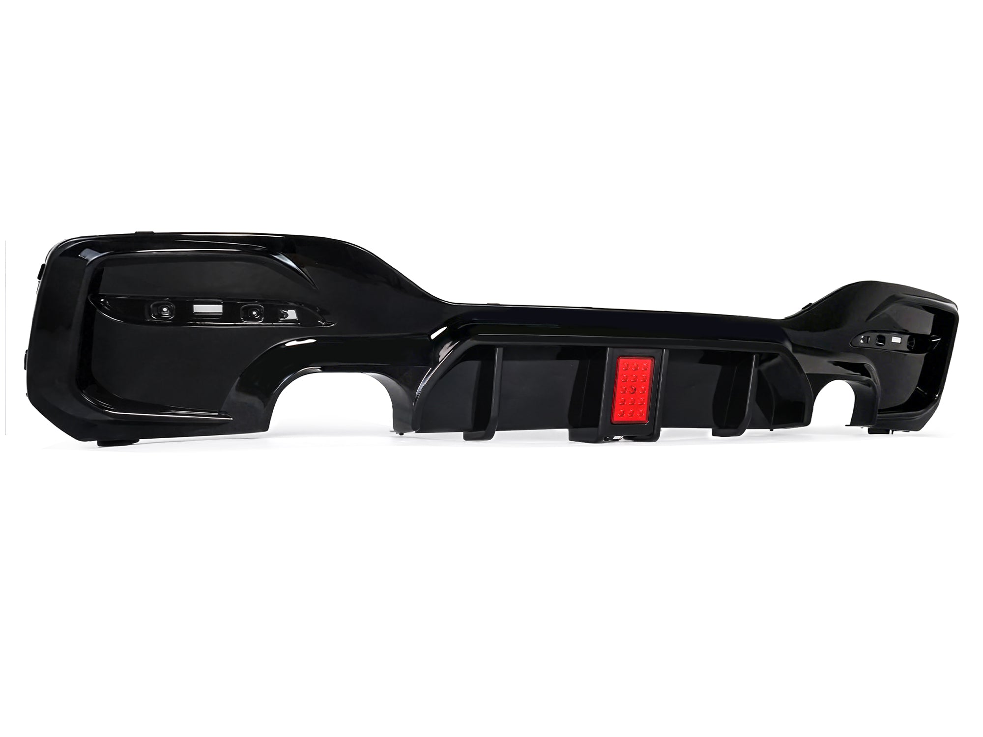 Schwarz Glanz Diffusor Heckdiffusor mit Licht für BMW 1er F20 F21 M Paket 15-19 LCI OHNE ABE