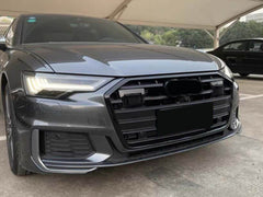 Schwarz Kühlergrill Grill für Audi A6 S6 C8 S Line mit ACC 2018-2023 fg321