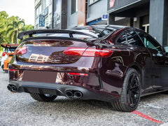 E53 Optik Heckdiffusor Auspuff Schwarz für Mercedes C238 A238 AMG-Line 16-24