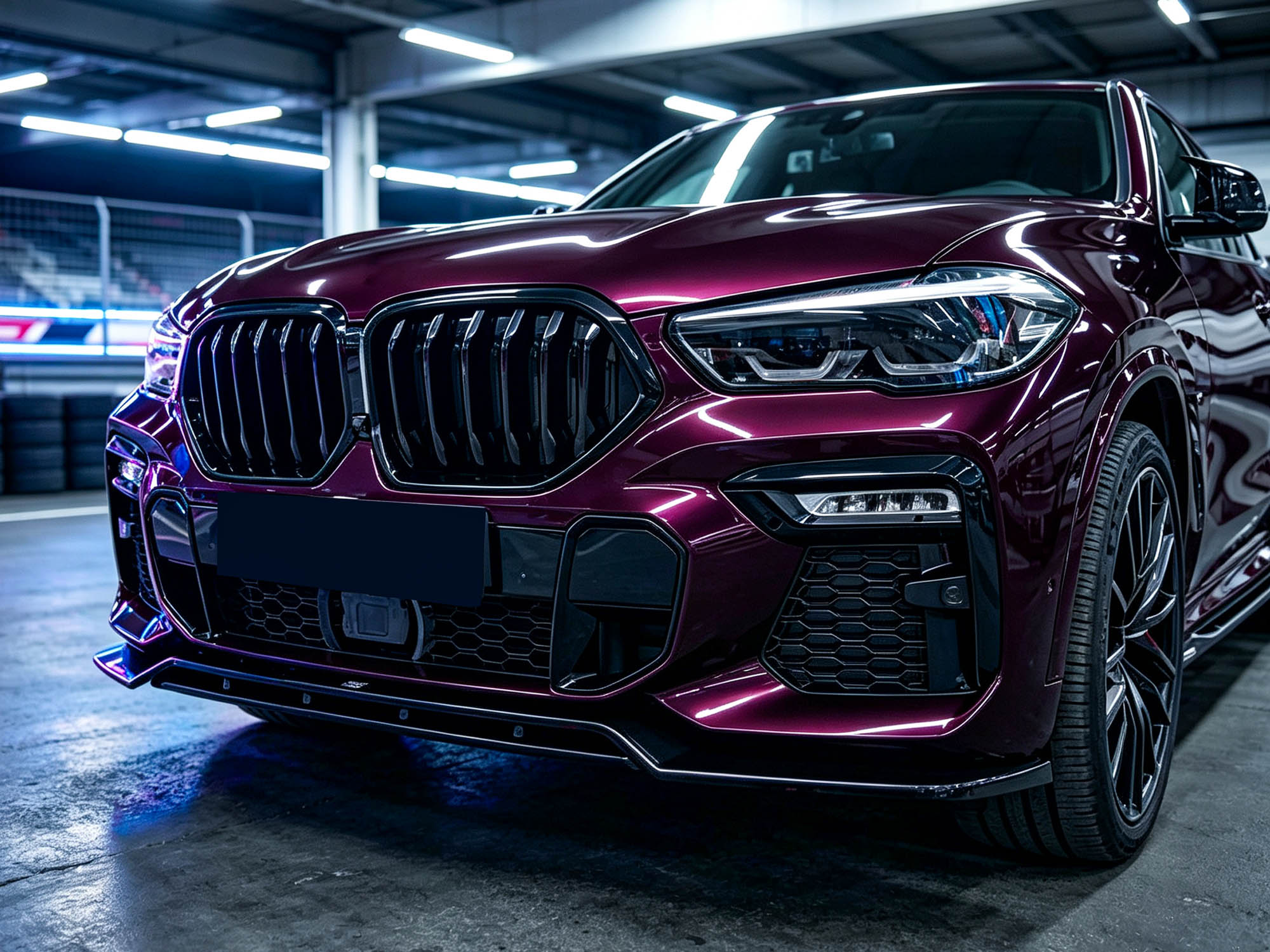Schwarz Stoßstange Spoiler Lippe Frontspoiler für BMW X6 G06 M Paket 19-25