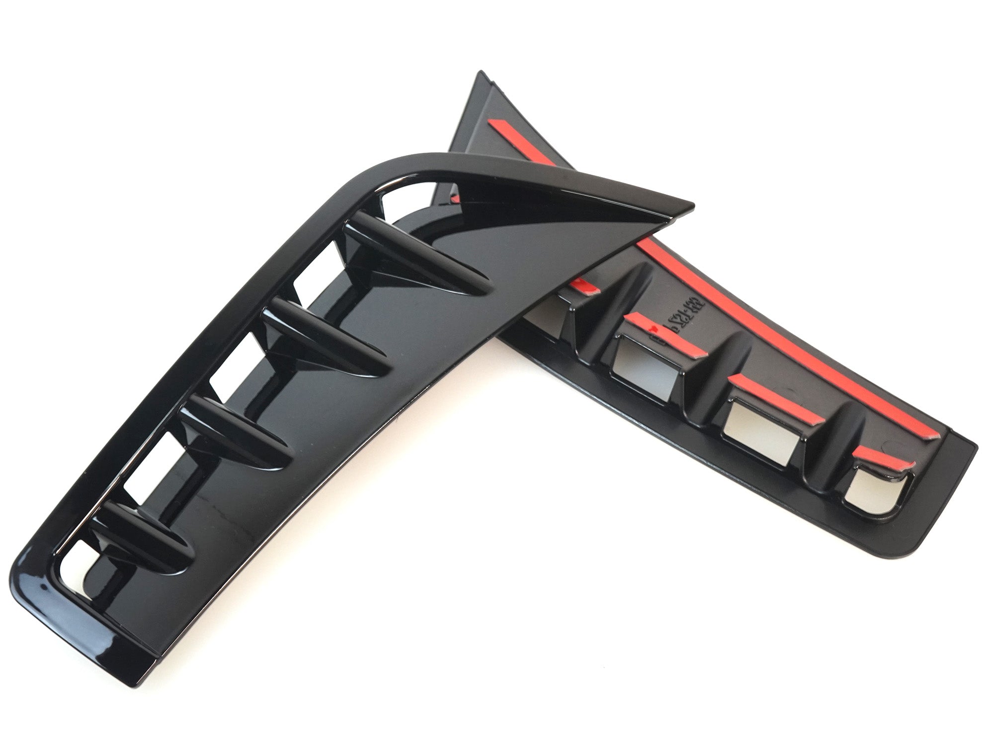 Front Stoßstange Aero Flaps Flics Glanz Schwarz für Mercedes Benz GLC X253 GLC43 AMG ab2019 pz42