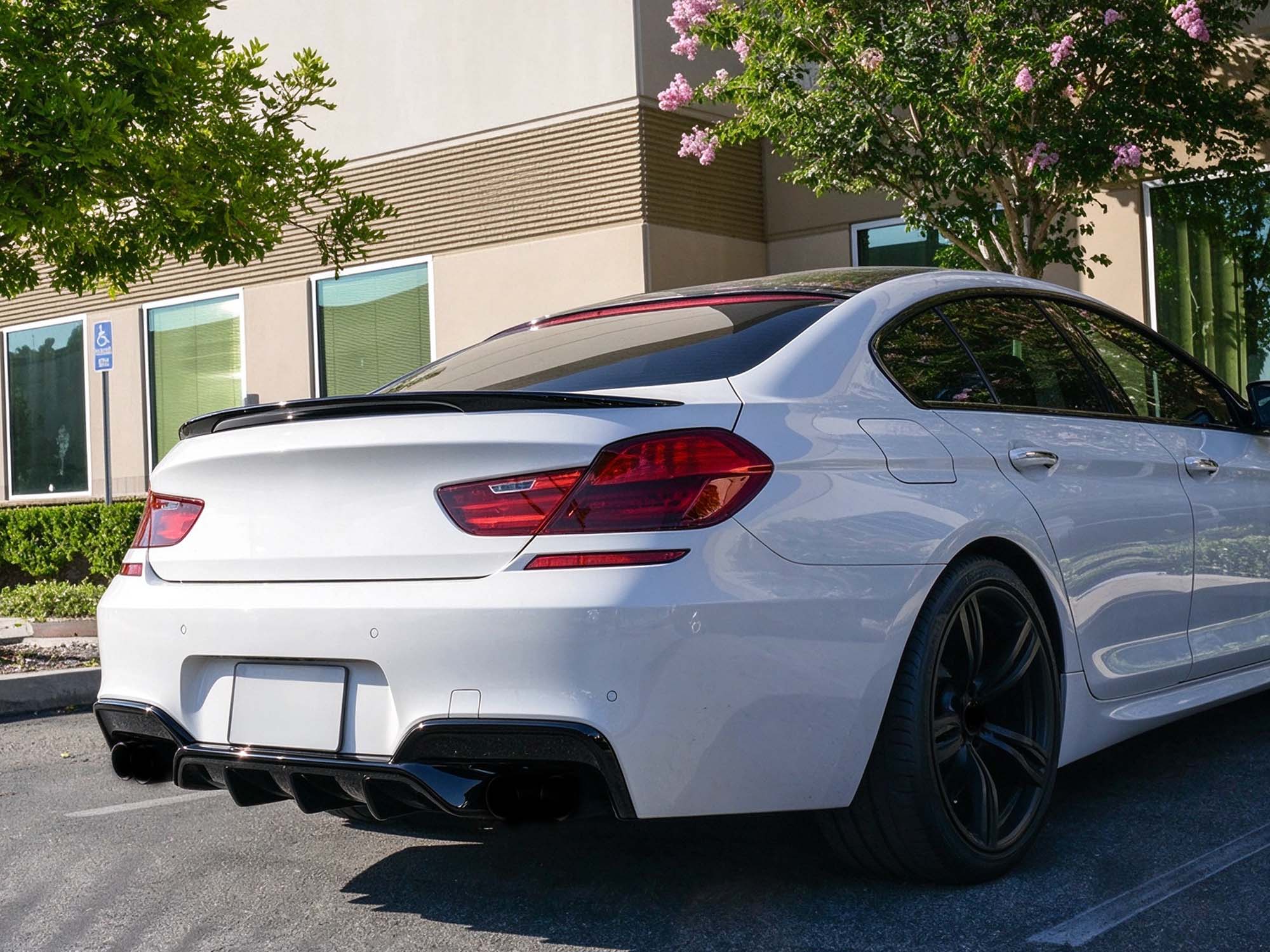 Schwarz Glanz Diffusor Heckdiffusor für BMW 6er F06 F12 F13 M Paket 2011-2018 OHNE ABE