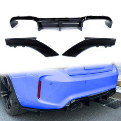 Diffusor Heckdiffusor Glanz Schwarz Passend für M2 F87 Coupe 2-Türer 2015-2018 OHNE ABE