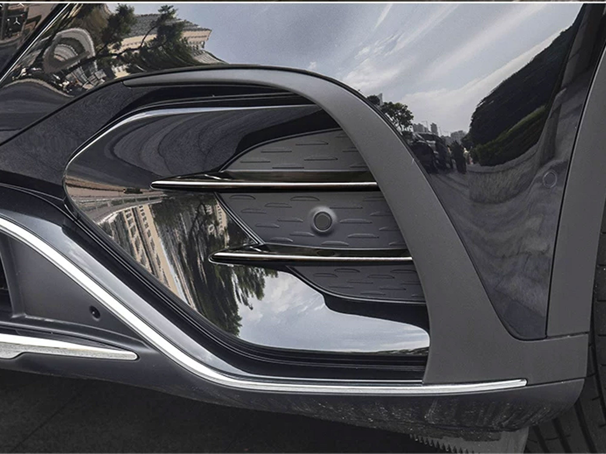 Vorne Stoßstange Rahmen Lüftungsgitter Schwarz für Mercedes GLE W167 GLE53 AMG Line 19-23