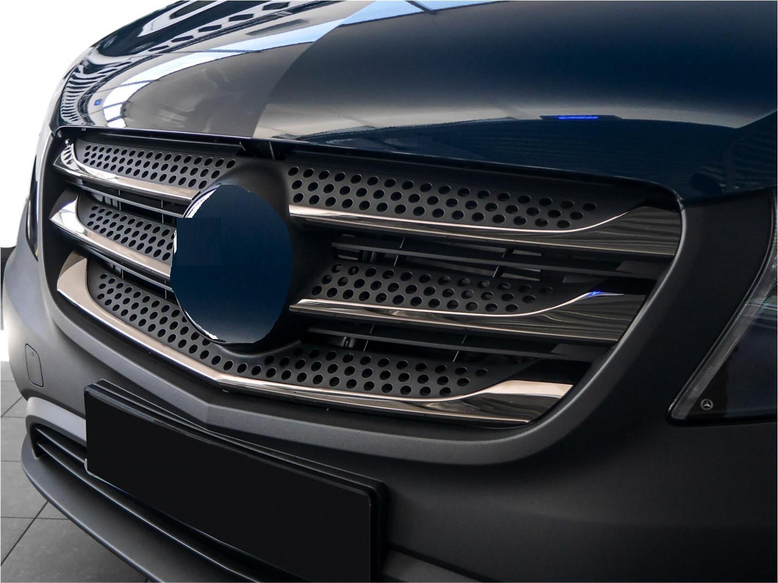 Für Mercedes Vito W447 2014-2020 Kühlergrill Leisten 5 tlg Edelstahl Zierleisten