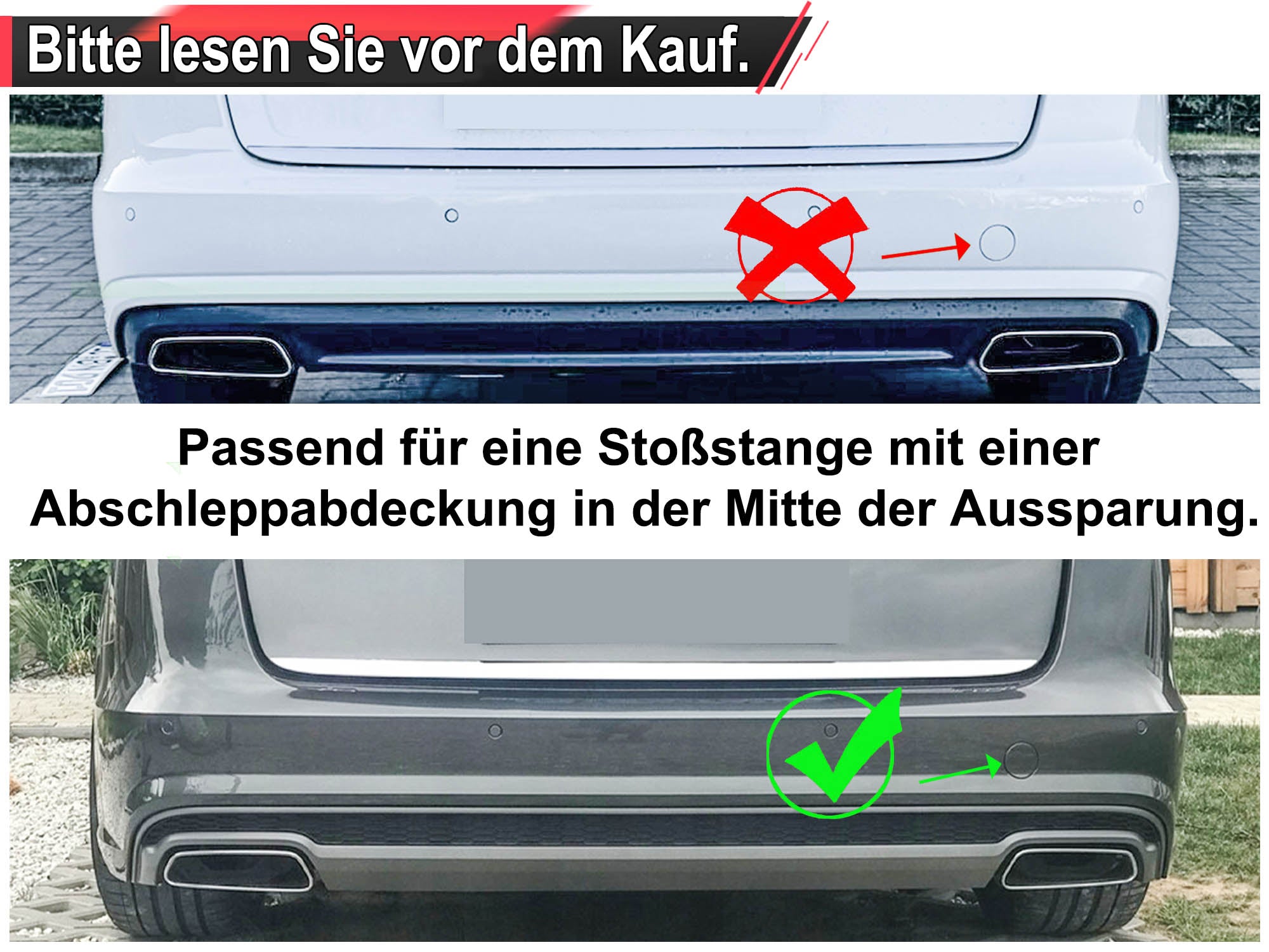 Diffusor Heckdiffusor Schwarz Glanz für AUDI A6 C7 4G Limo Avant S Line 15-18