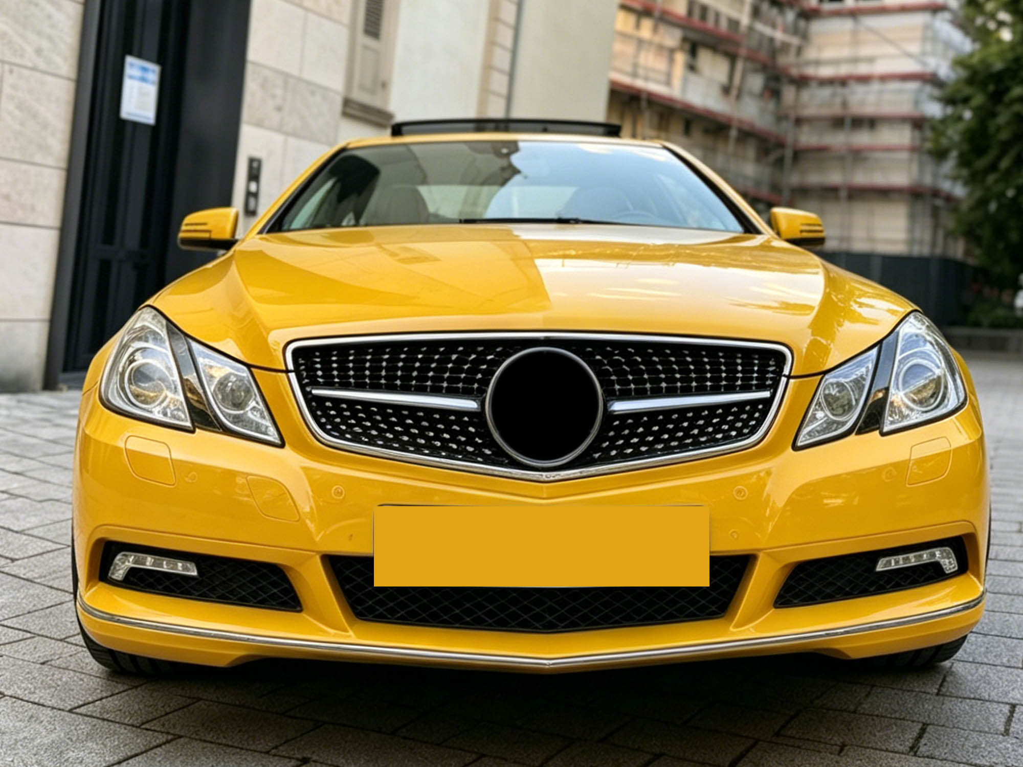 Schwarz Diamant Kühlergrill Front Grill für Mercedes E Klasse 2-Türer C207 A207 W207 2009-2013 fg182