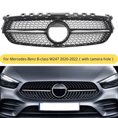 NEU Diamant Grill Kühlergrill Frontgrill Schwarz für Mercedes Benz B Klasse W247 2019-2023