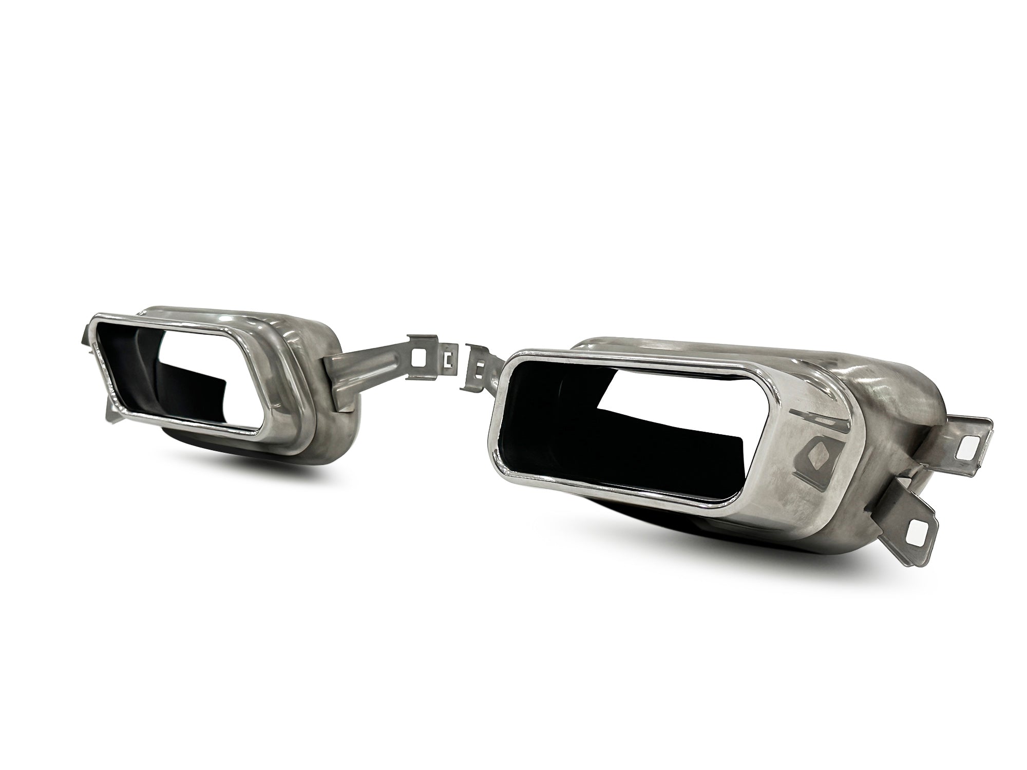 NEU Sport Optik Auspuffblenden Endrohr Auspuff Chrom Passend für 7er F01 F02 08-15 et239