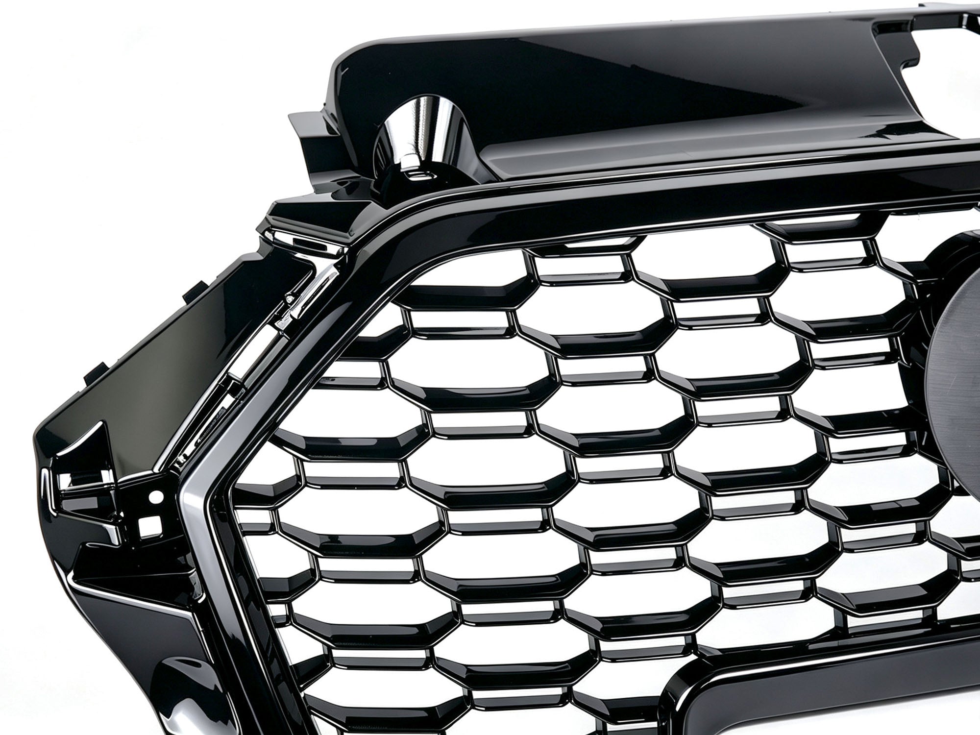 Schwarz Glanz Wabengrill Kühlergrill Grill für AUDI A3 8V mit ACC S Line Facelift 16-20 fg170