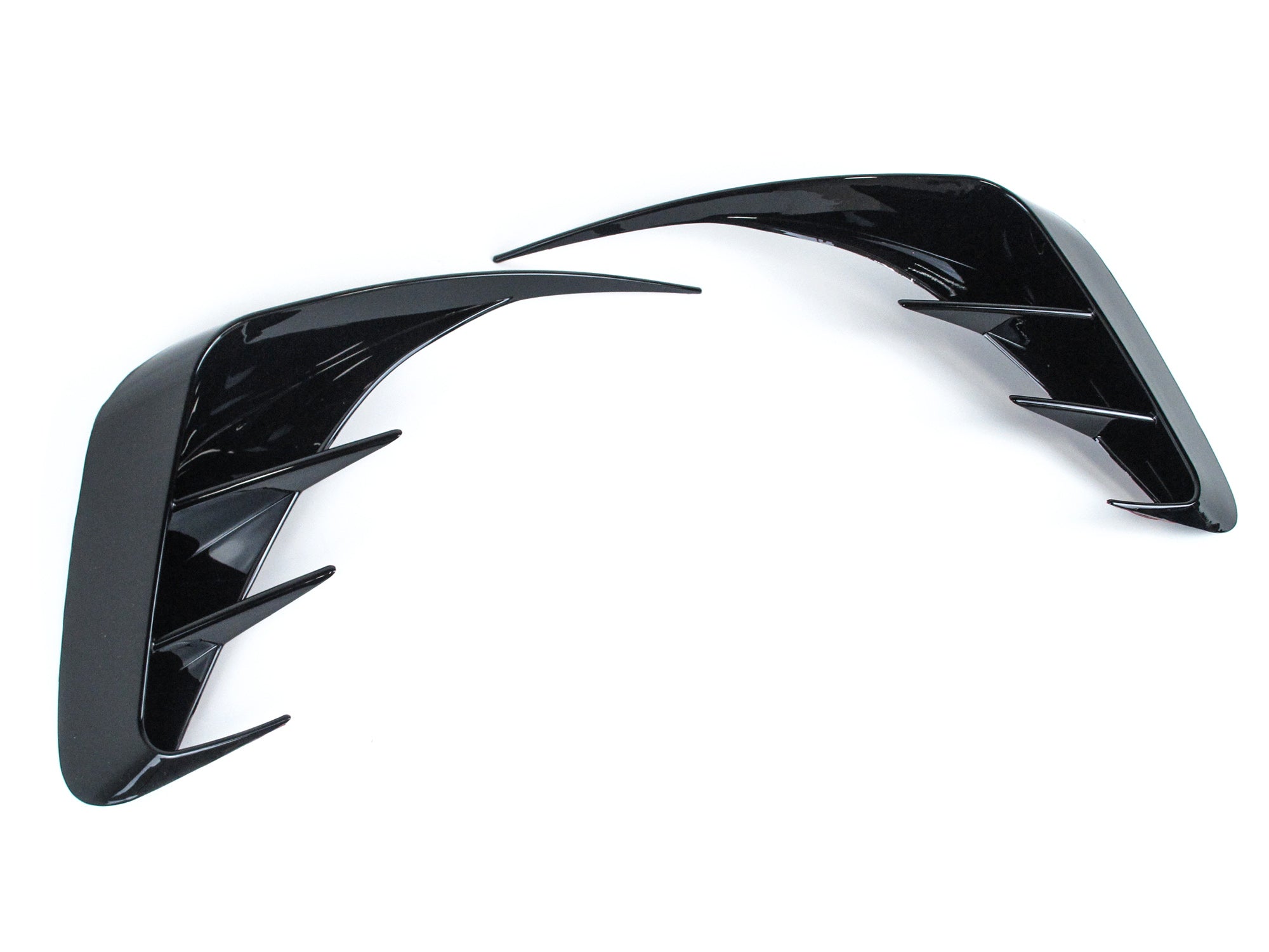 Stoßstange Heck Aero Flaps Canard Schwarz für BMW 3er G20 M Paket 19-22 vor LCI