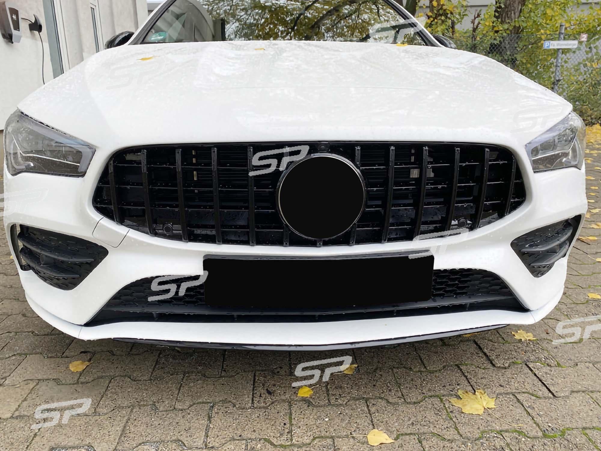 Kühlergrill Grill Schwarz / Chrom GT Panamericana für Mercedes CLA C118 X118 MIT Kamera ab 2019 fg142