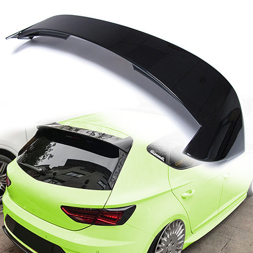 Schwarz Glanz Spoiler Dachspoiler Heckspoiler Heckflügel für SEAT Leon MK3 5F 2013 2014 2015 2016 2017 2018 2019 sp82