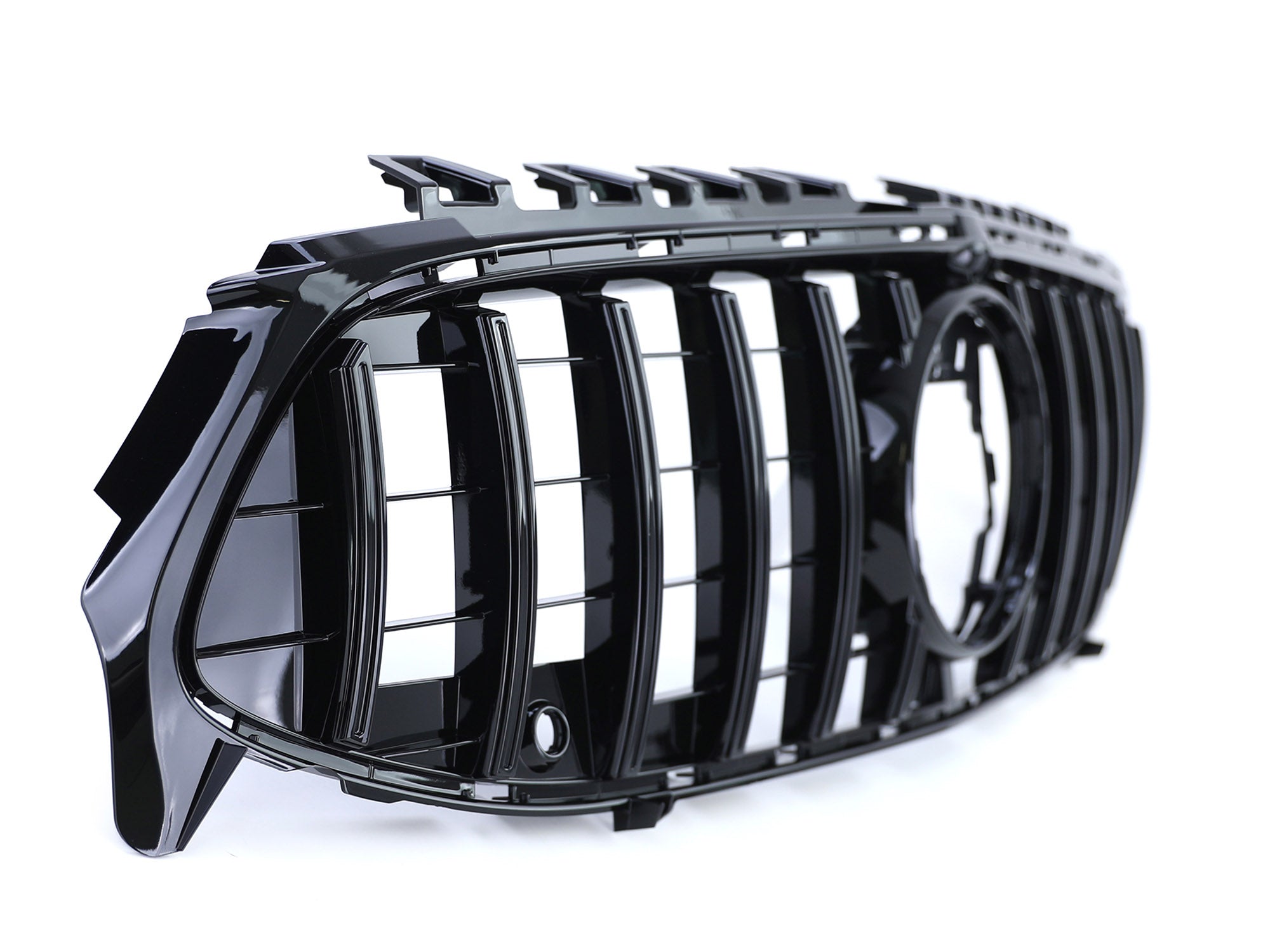 Kühlergrill Grill Schwarz / Chrom GT Panamericana für Mercedes CLA C118 X118 MIT Kamera ab 2019 fg142