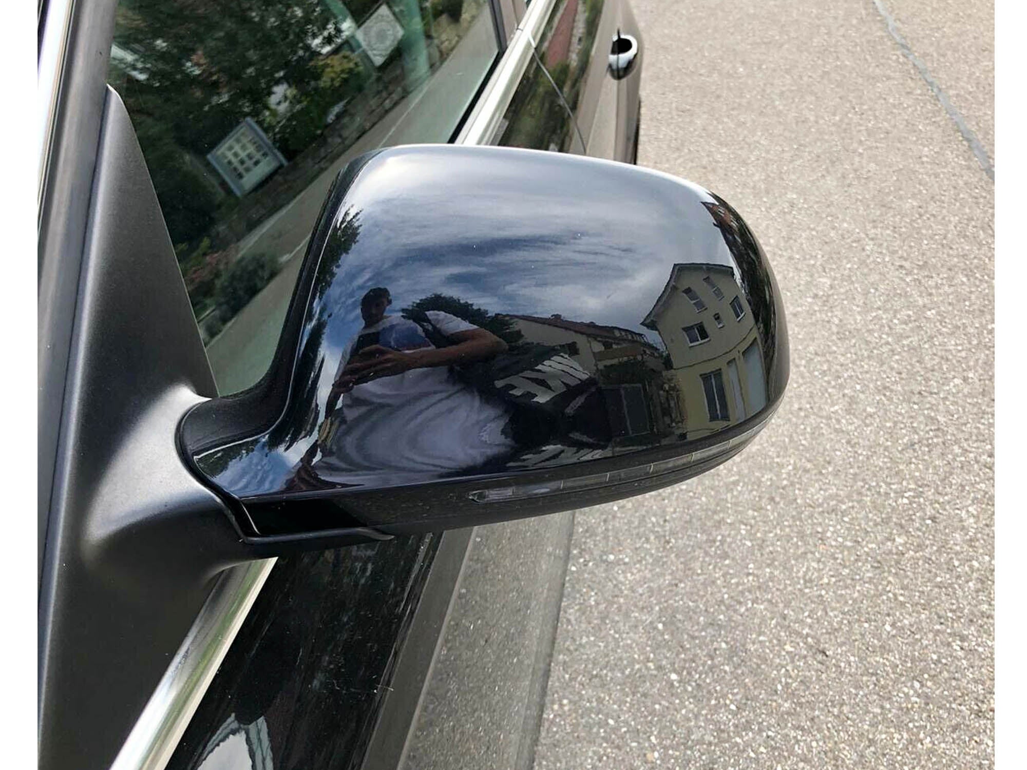 ✔️Einfallsreiche Audi A4 B8 Spiegelkappen Schwarz