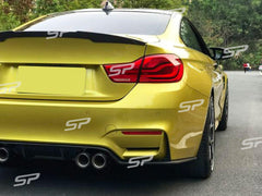 Schwarz Glanz Spoiler Heckspoiler Spoilerlippe Passend für 4er F32 Coupe 2014-2021 sp69