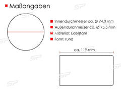 76mm Auspuffblenden Endrohreblenden Schwarz Passend für 1er F20 F21 2er F22 F23 3er F30 F31 bm49