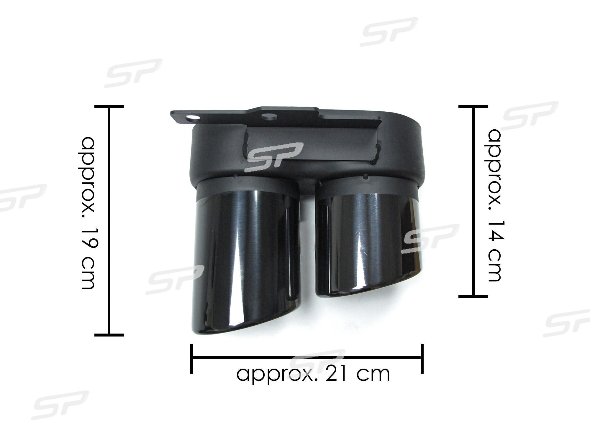 Schwarz Diffusor Heckdiffusor + Auspuffblenden für AUDI A7 S7 C8 4K Sportback S Line ab 2018 di85