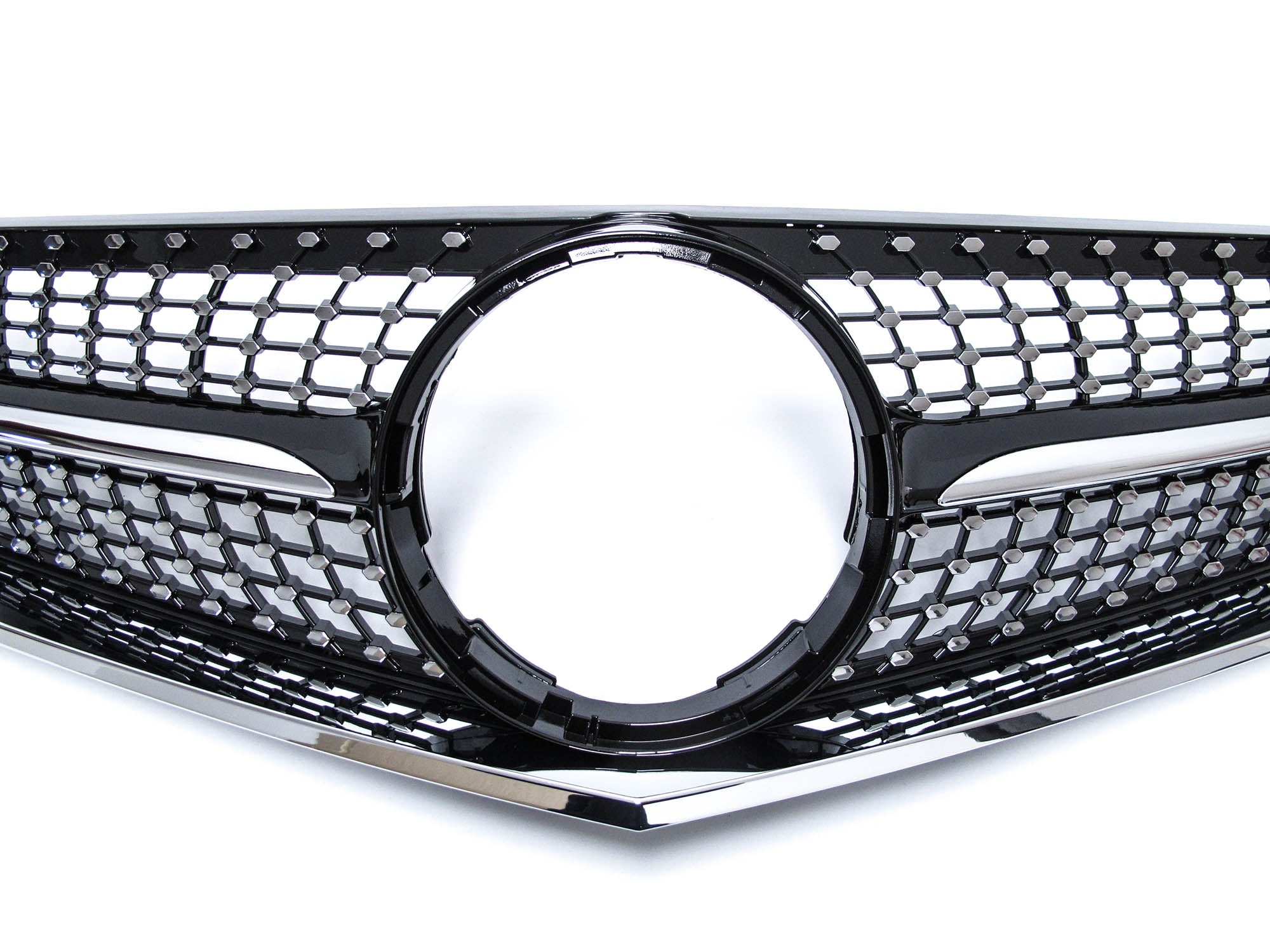 Schwarz Diamant Kühlergrill Front Grill für Mercedes E Klasse 2-Türer C207 A207 W207 2009-2013 fg182