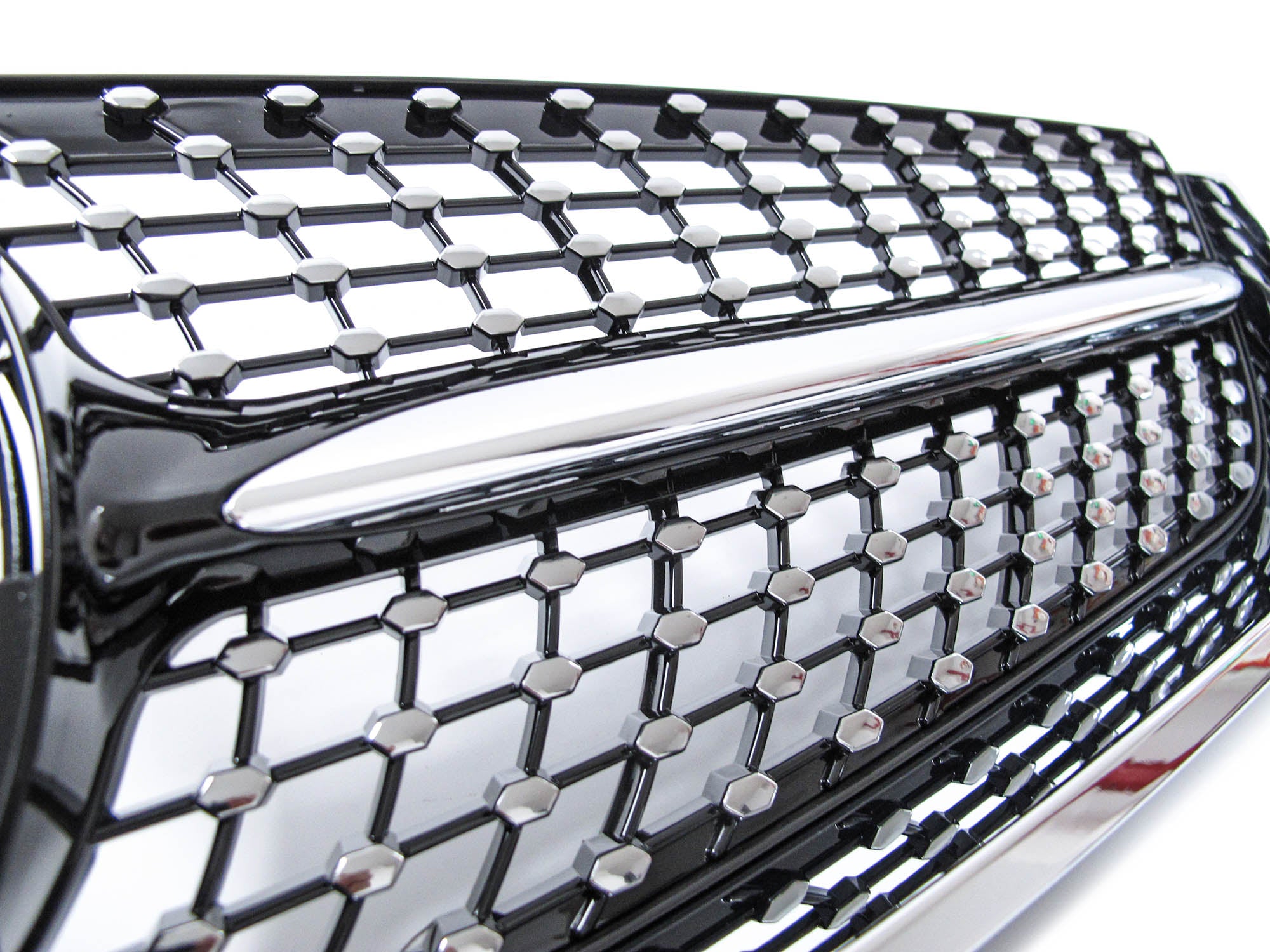 Schwarz Diamant Kühlergrill Front Grill für Mercedes E Klasse 2-Türer C207 A207 W207 2009-2013 fg182