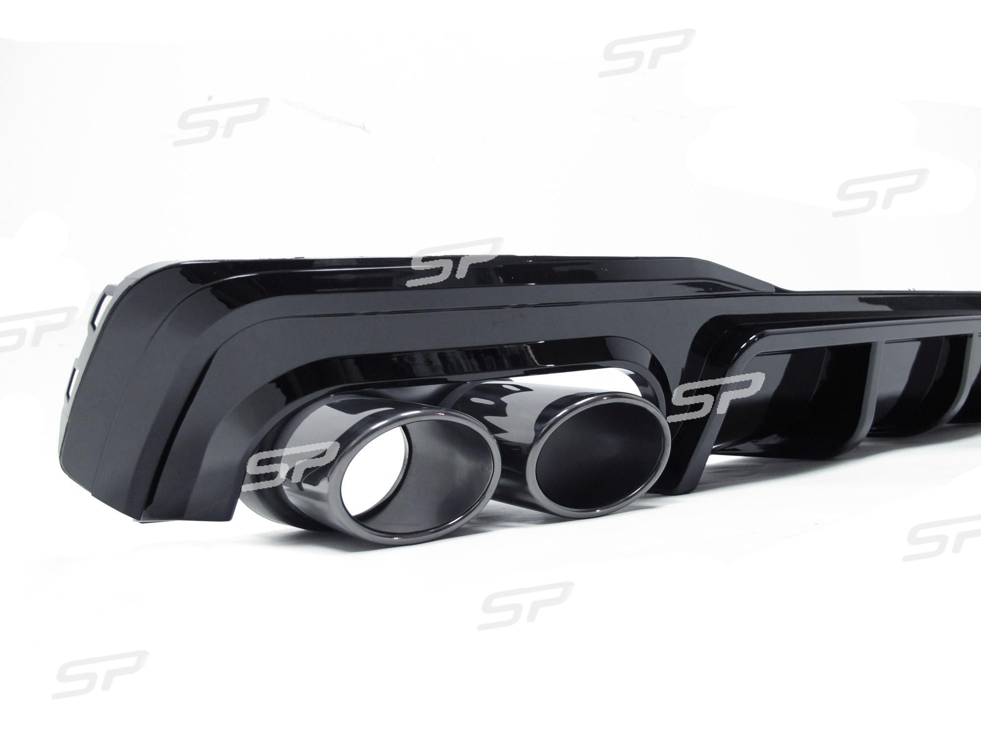 Schwarz Diffusor Heckdiffusor + Auspuffblenden für AUDI A7 S7 C8 4K Sportback S Line ab 2018 di85