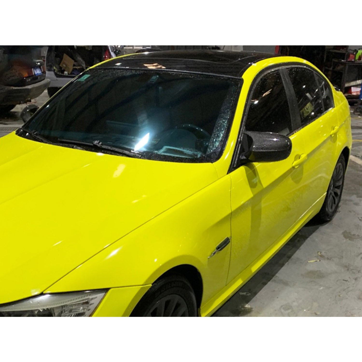 Spiegelkappen Außenspiegelkappen Carbon Fiber Passend für 3er E90 E91 E92 E93 LCI 2010-2013 1er E81 E82 E87 E88 LCI 2010-2012