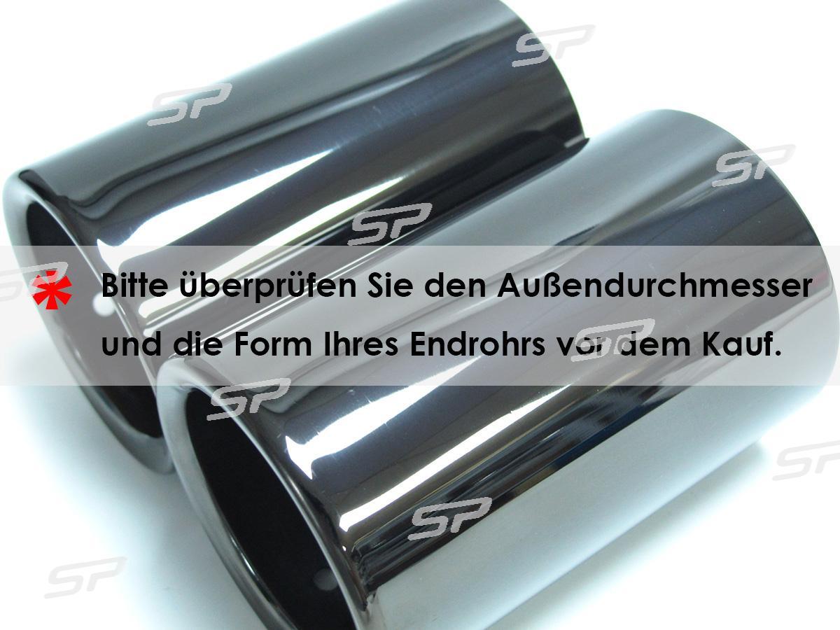 76mm Auspuffblenden Endrohreblenden Schwarz Passend für 1er F20 F21 2er F22 F23 3er F30 F31 bm49