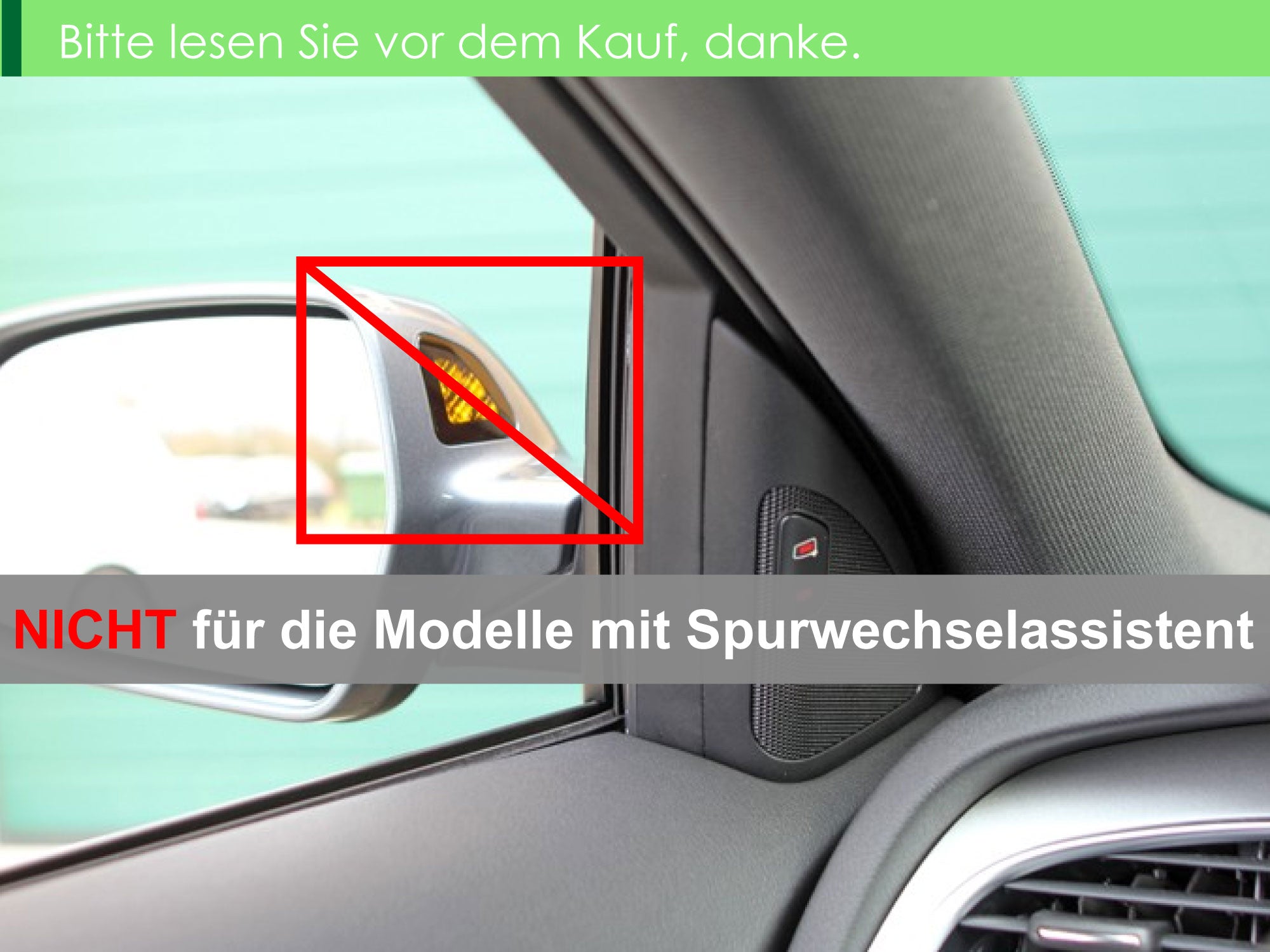 ✔️Optimale Audi A4 B9 Spiegelkappen - ohne SideAssist 