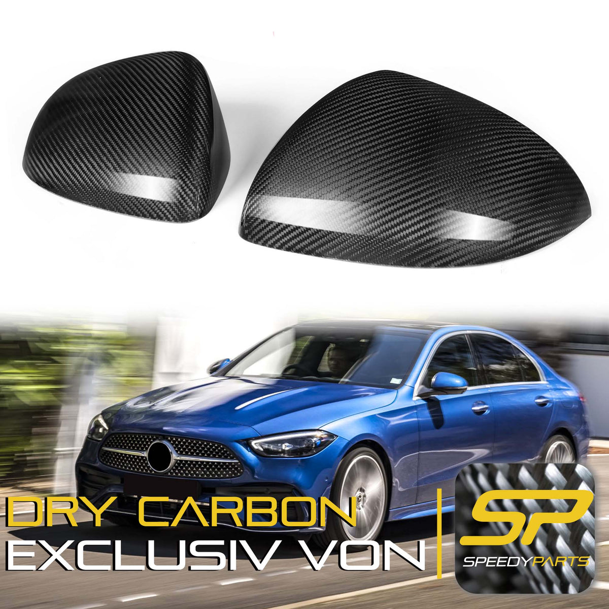 100% Echt Carbon Fiber Spiegelkappen Außenspiegelkappen für Mercedes Benz C Klasse W206 S206 S Klasse W223 2020 2021 2022 mc154