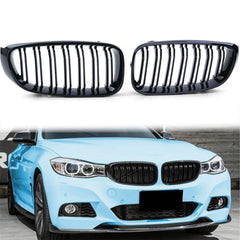 Kühlergrill Frontgrill Grill Doppelsteg Schwarz Glanz Passend für 3er GT F34 ab 2013