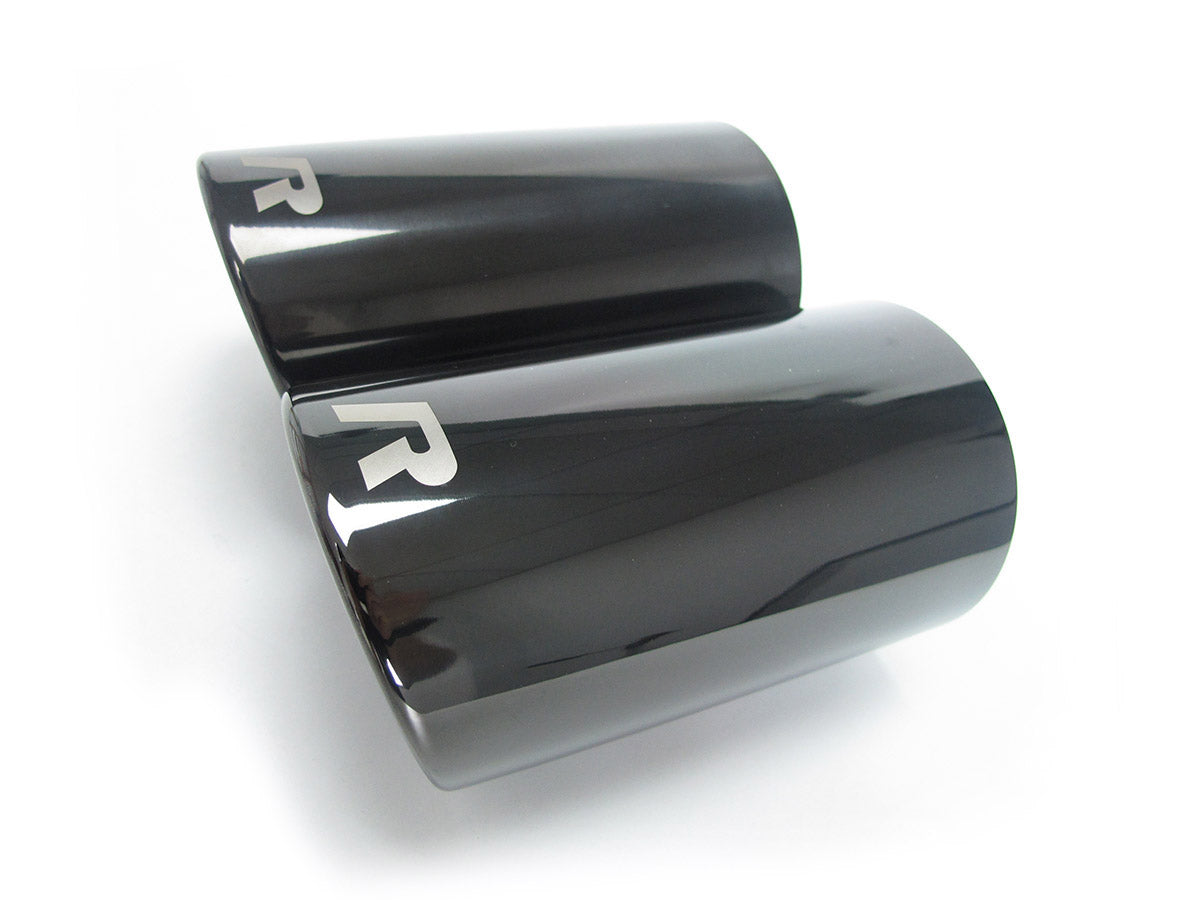 80mm Auspuffblenden Endrohrblende Endrohr Schwarz für VW PASSAT B7 B6 3C Tiguan 5N Golf 7 Variant
