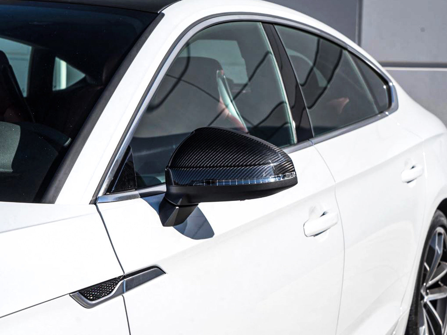 ✔️Hochwertige Audi A4 B9 Spiegelkappen Carbon Fiber - ohne